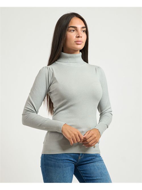 Dolcevita donna Yes Zee con maniche a sbuffo YES ZEE | M038-RU000819